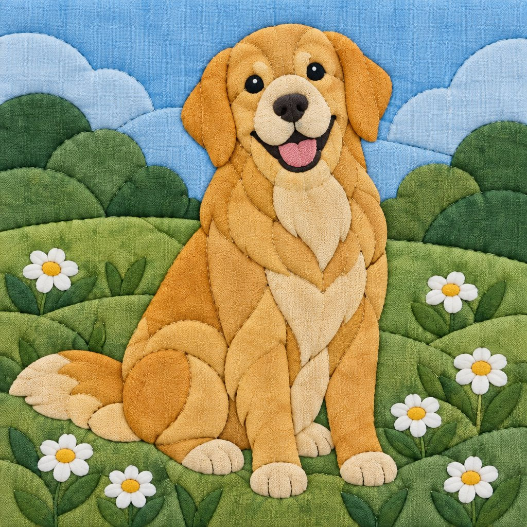 Happy Golden no-sew fabric art kit