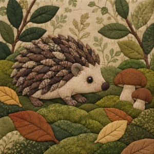 Woodland Hedgehog – No-Sew Fabric Art Kit