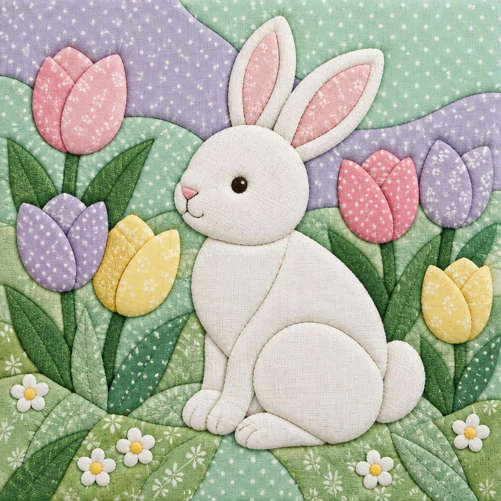 Spring Bunny – No-Sew Fabric Art Kit