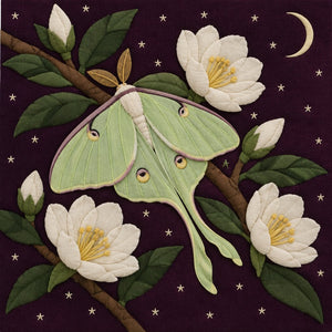 Moonlit Luna Moth – No-Sew Fabric Art Kit