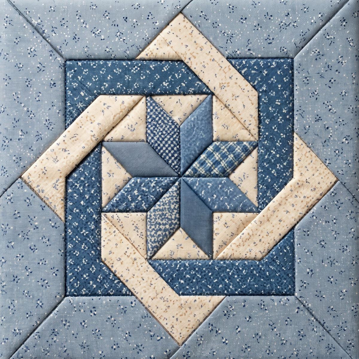 Blue Star Quilt – No-Sew Fabric Art Kit