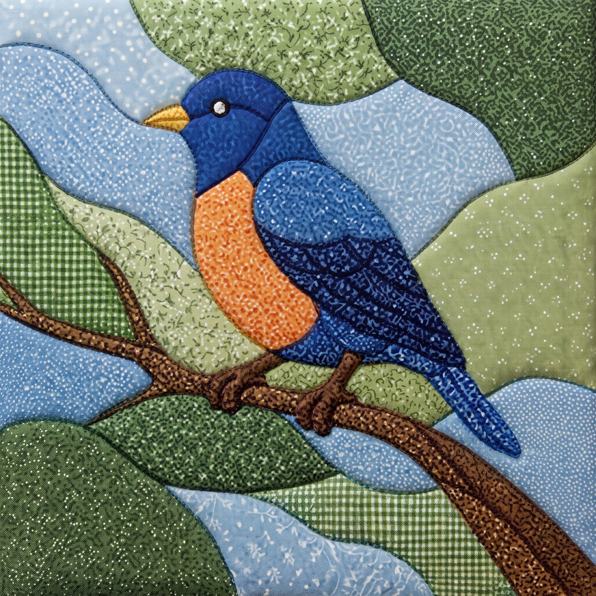 Bluebird on a Branch – No-Sew Fabric Art Kit