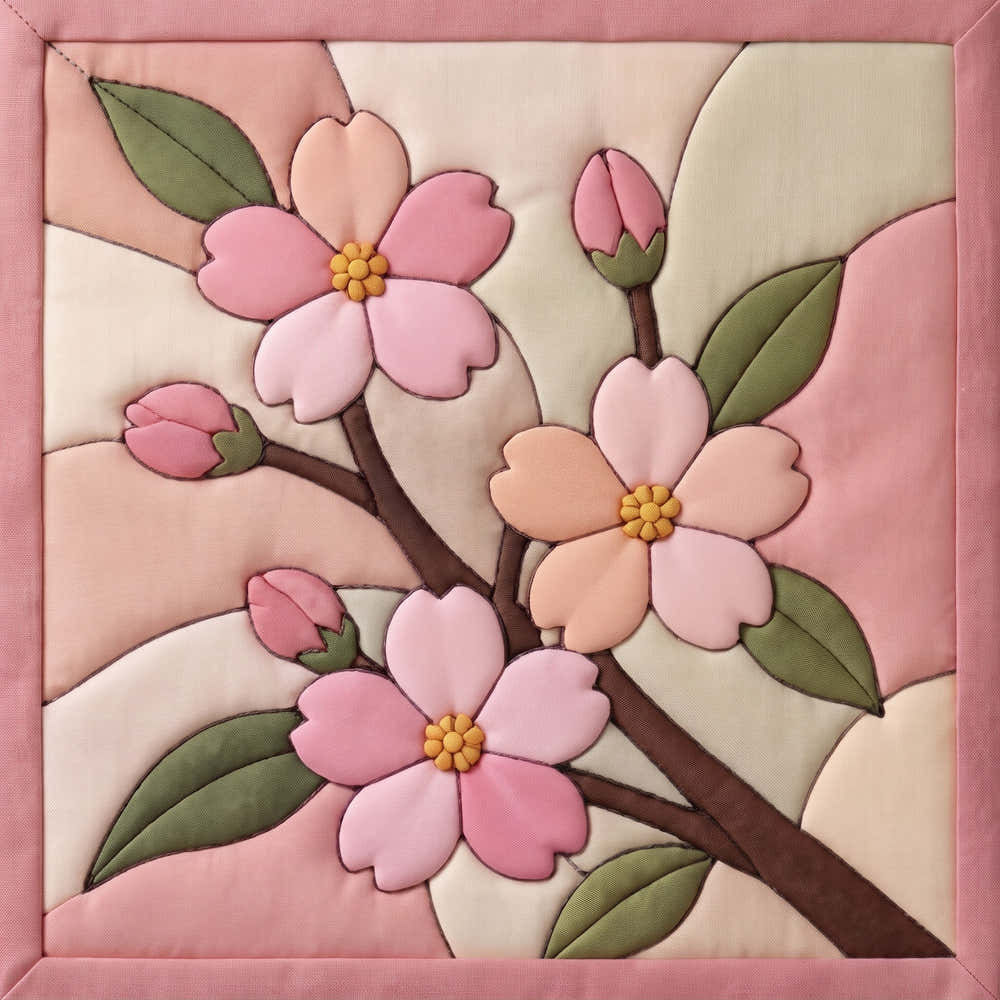 Cherry Blossom – No-Sew Fabric Art Kit
