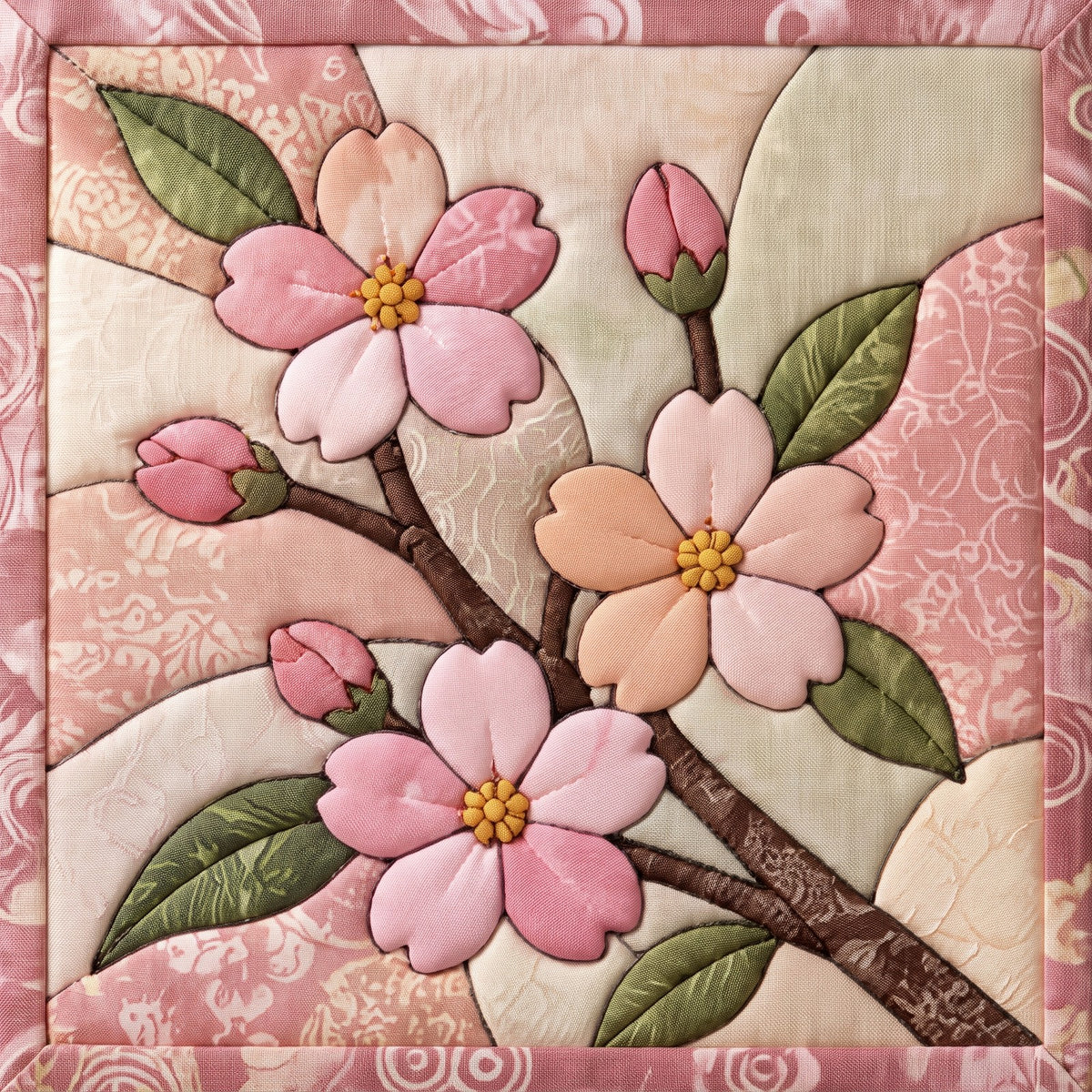 Cherry Blossom – No-Sew Fabric Art Kit