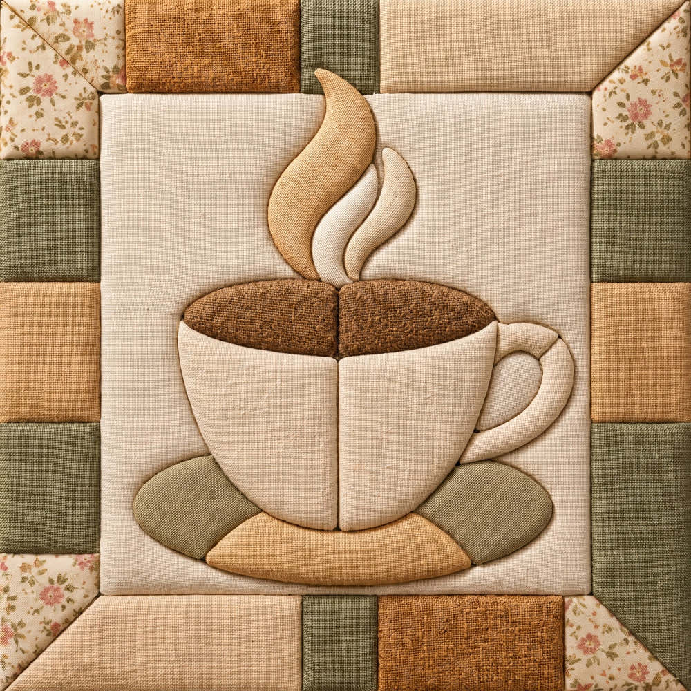 Coffee Break – No-Sew Fabric Art Kit