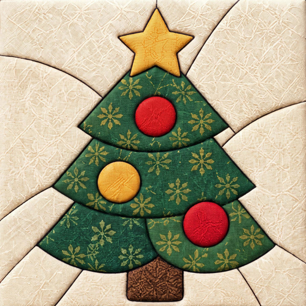 Cozy Christmas Tree – No-Sew Fabric Art Kit