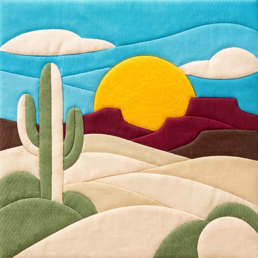 Desert Cactus – No-Sew Fabric Art Kit