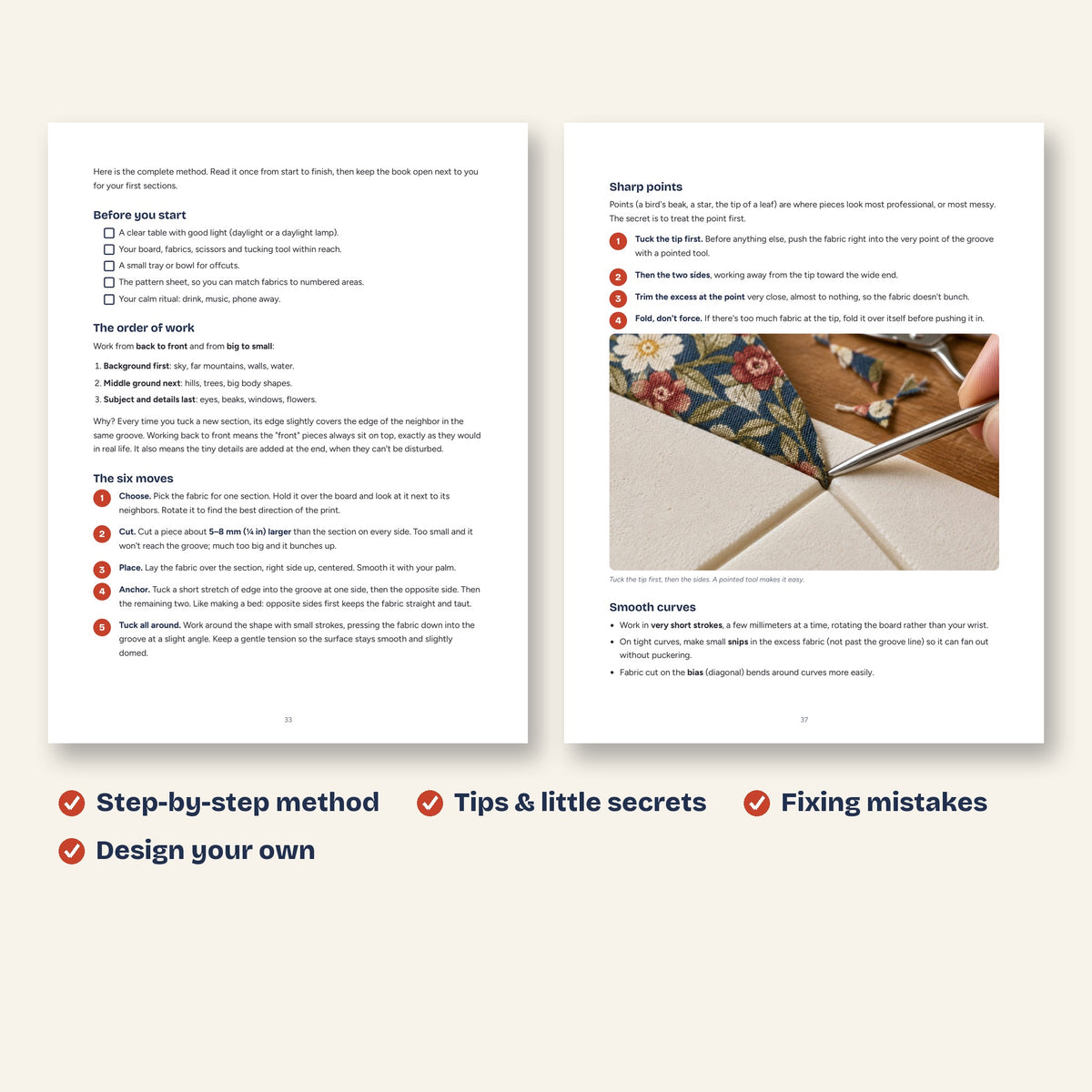 Step by step pages from the eBook