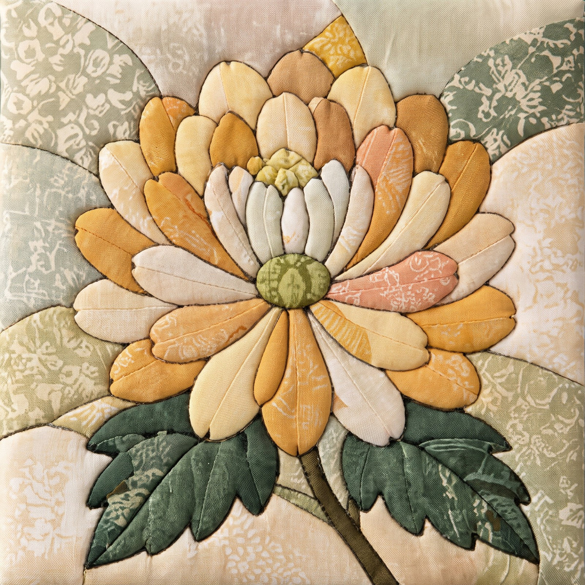 Golden Chrysanthemum – No-Sew Fabric Art Kit