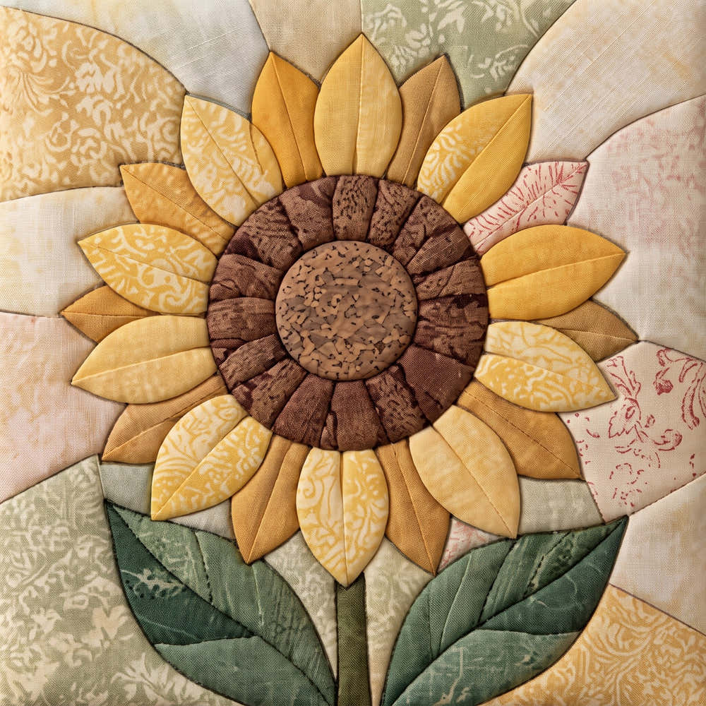 Golden Sunflower – No-Sew Fabric Art Kit