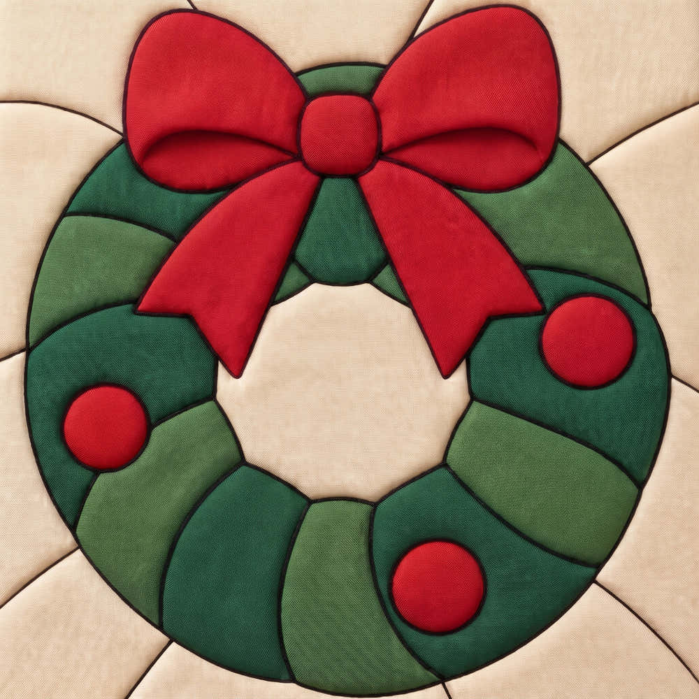 Holly Wreath – No-Sew Fabric Art Kit