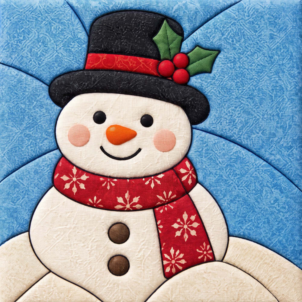 Jolly Snowman – No-Sew Fabric Art Kit