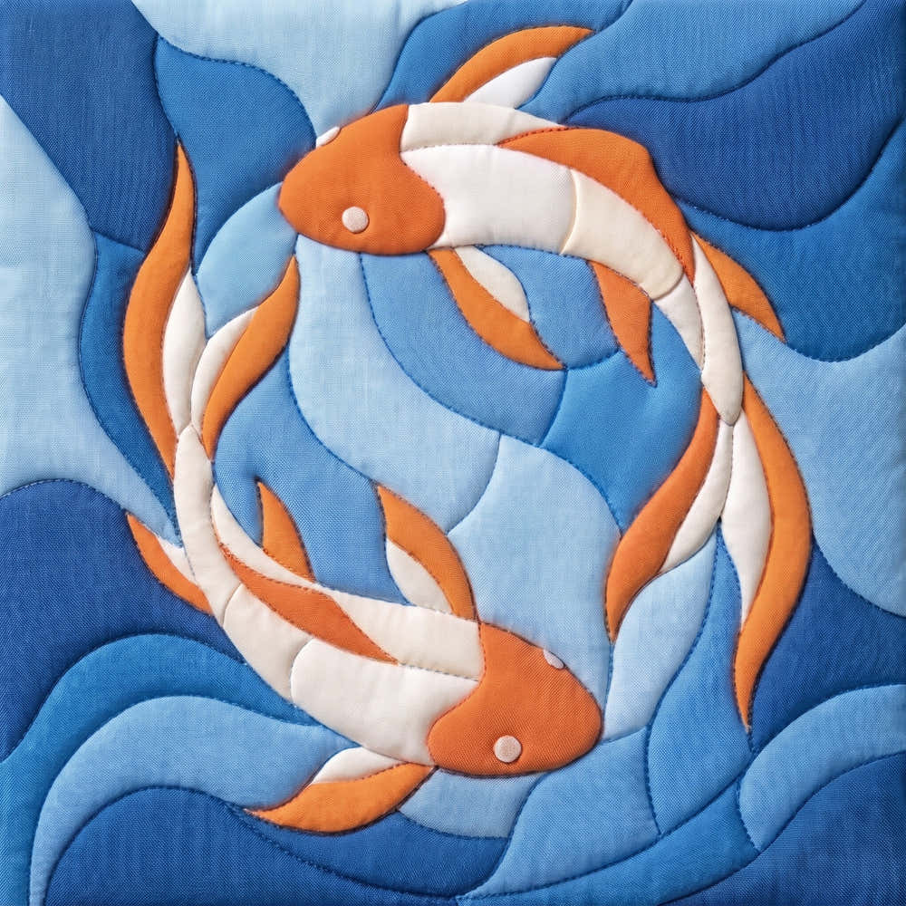 Koi Pair – No-Sew Fabric Art Kit