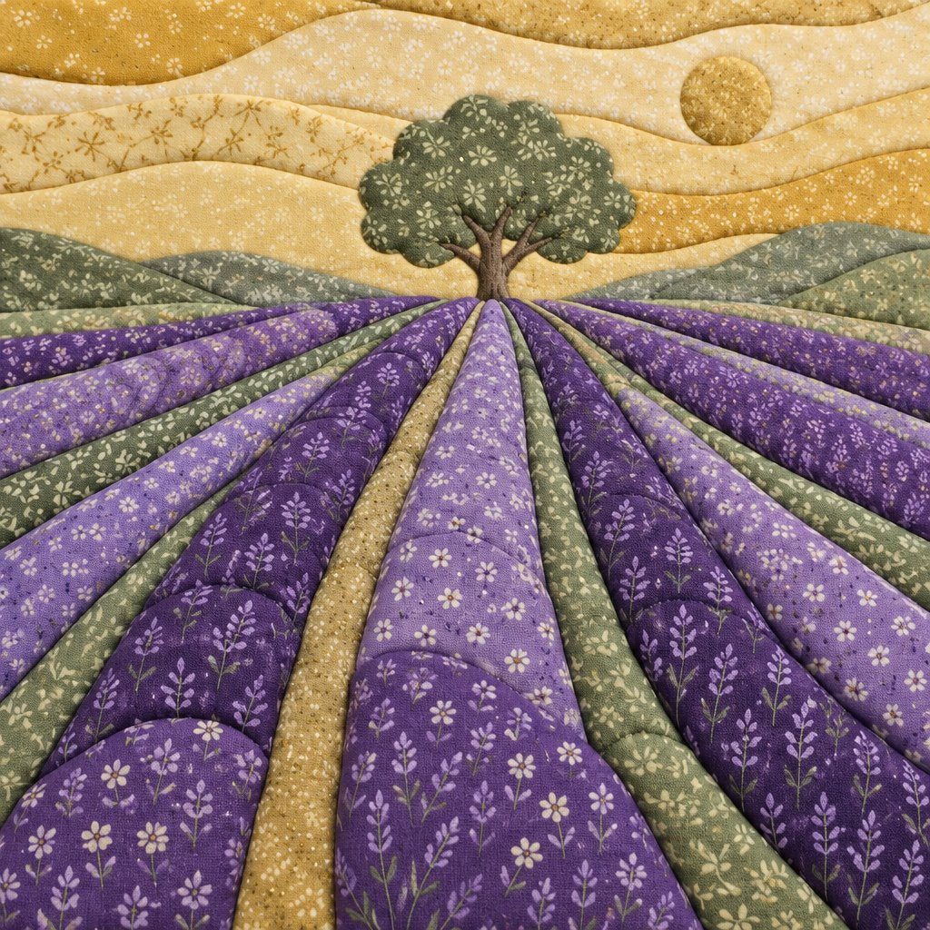 Lavender Fields no-sew fabric art kit