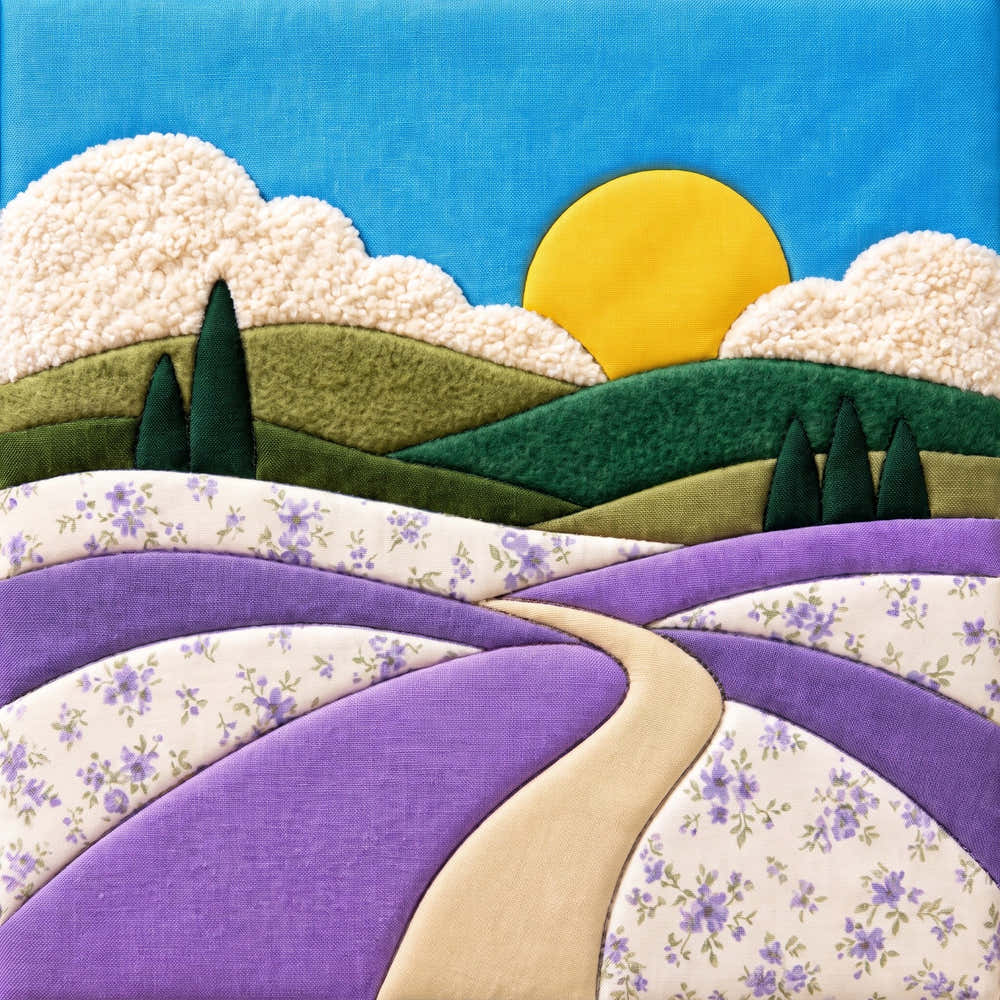 Lavender Path – No-Sew Fabric Art Kit