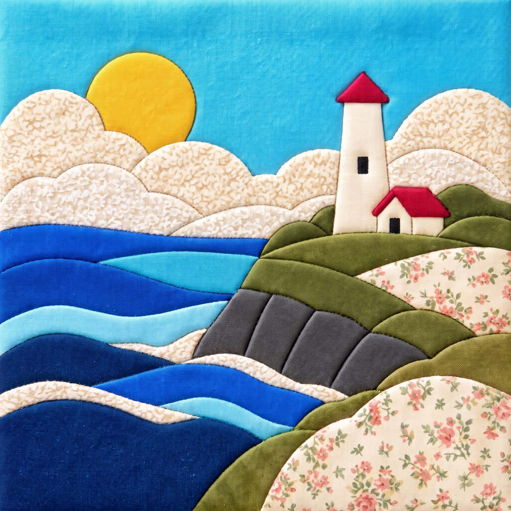 Lighthouse Cliff – No-Sew Fabric Art Kit