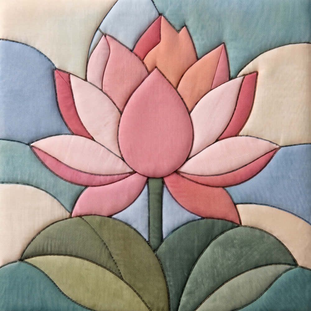 Lotus Flower – No-Sew Fabric Art Kit