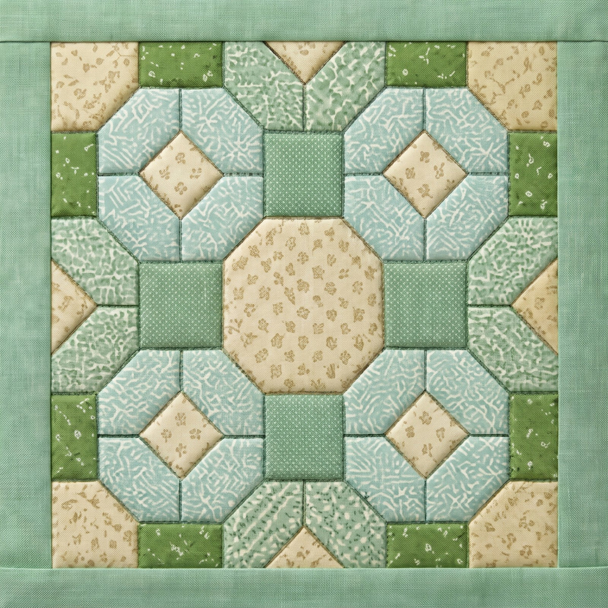 Mint Quilt – No-Sew Fabric Art Kit