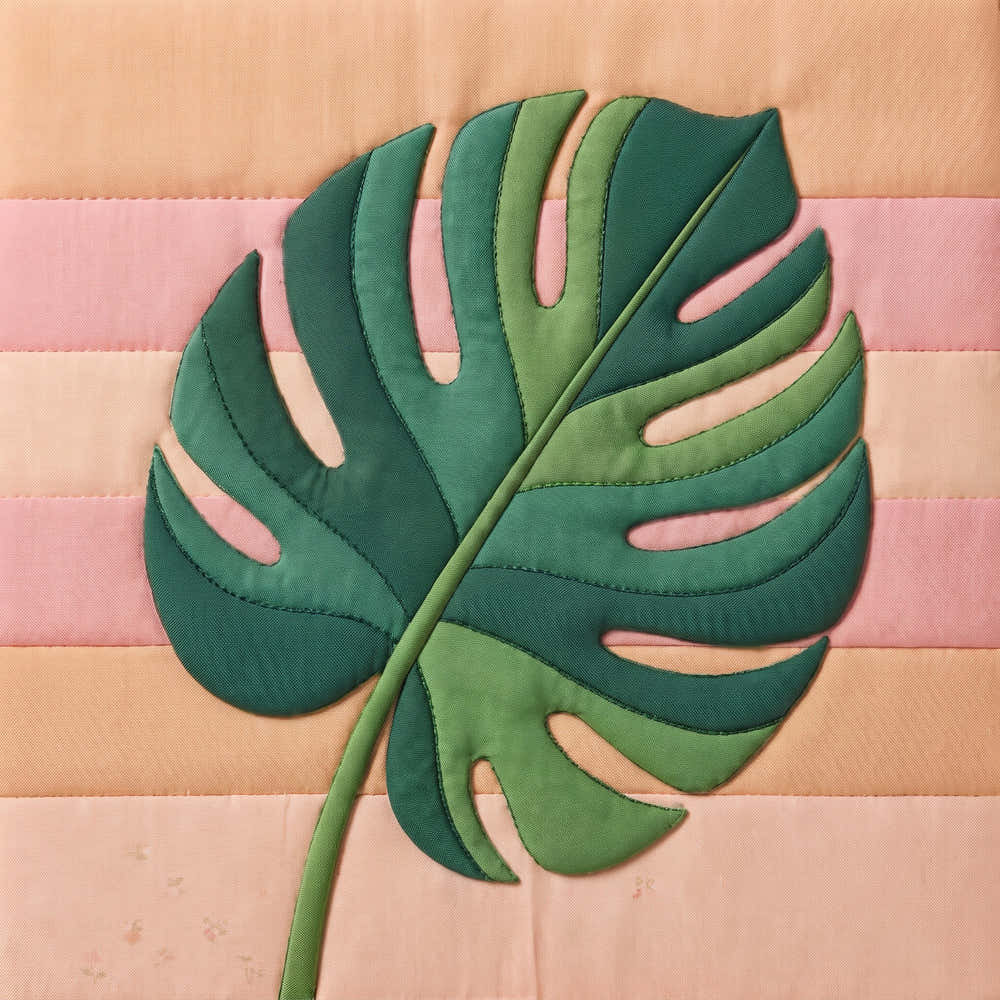 Monstera Leaf – No-Sew Fabric Art Kit
