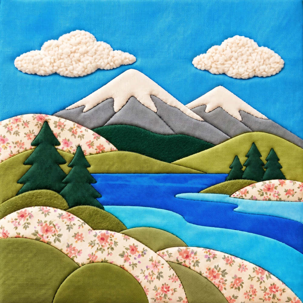 Mountain Lake – No-Sew Fabric Art Kit