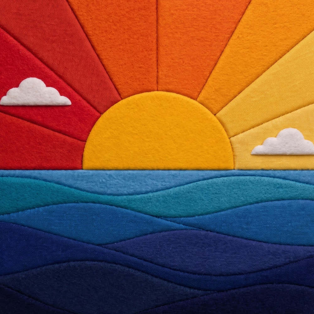 Ocean Sunrise – No-Sew Fabric Art Kit