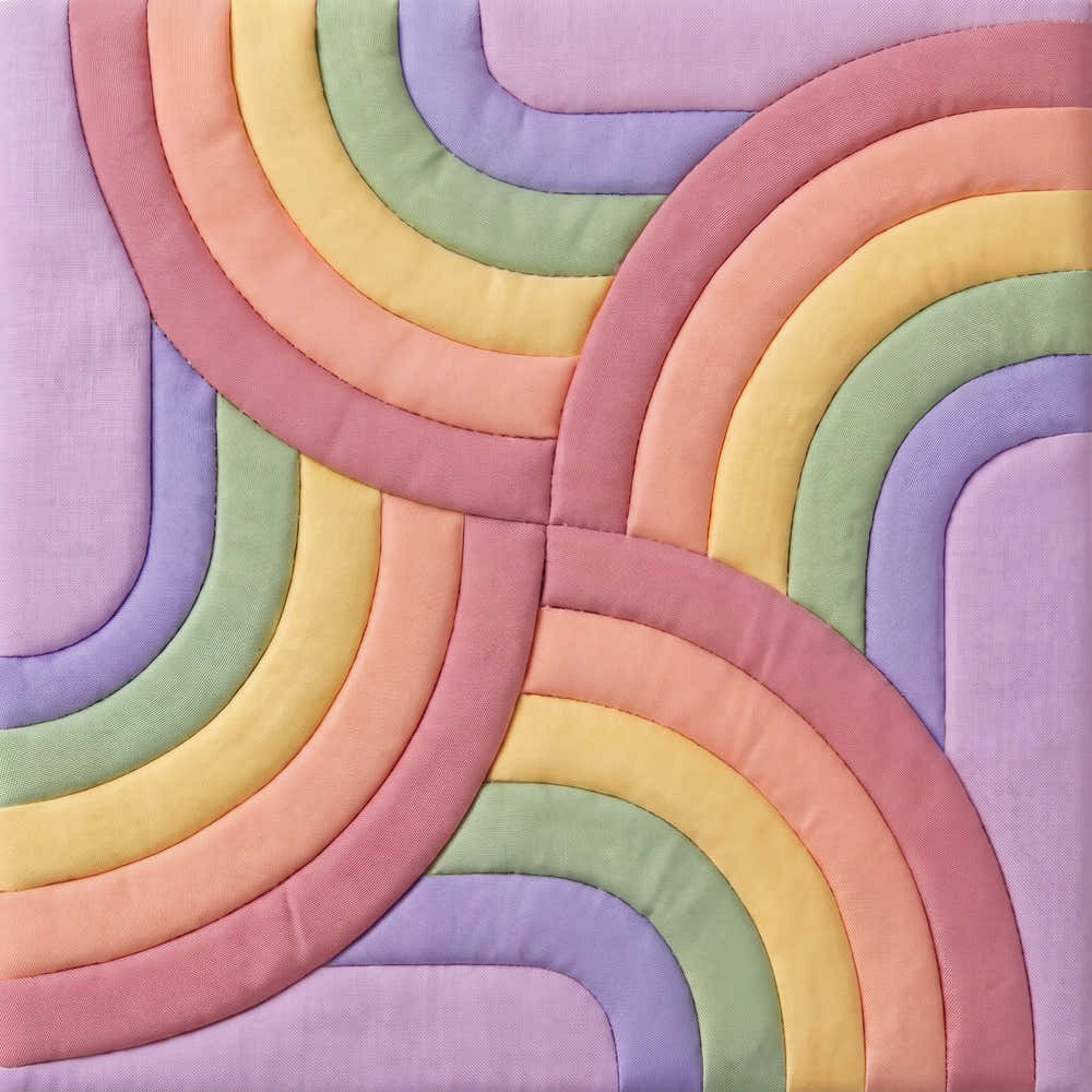 Pastel Rainbow – No-Sew Fabric Art Kit