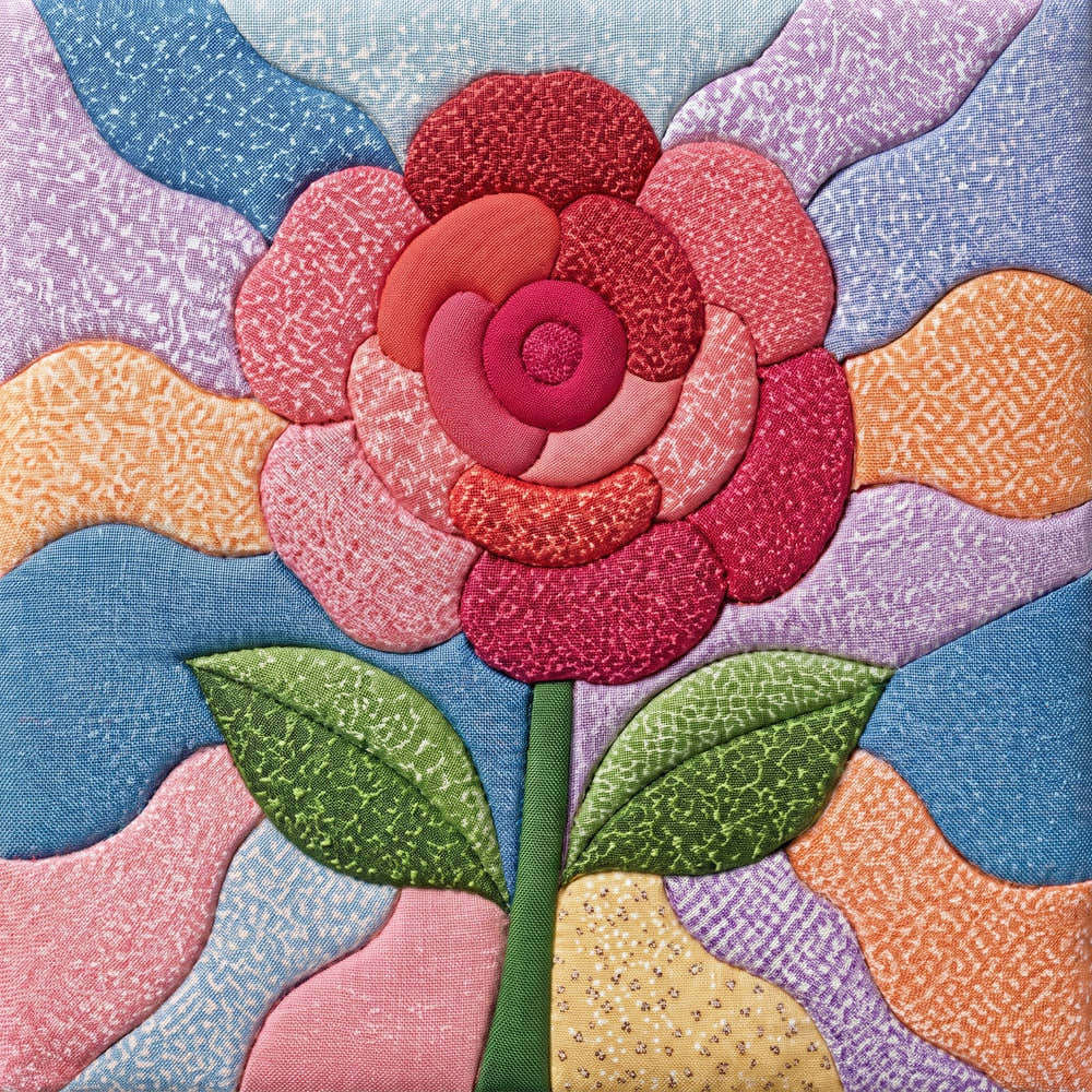 Pink Rose – No-Sew Fabric Art Kit