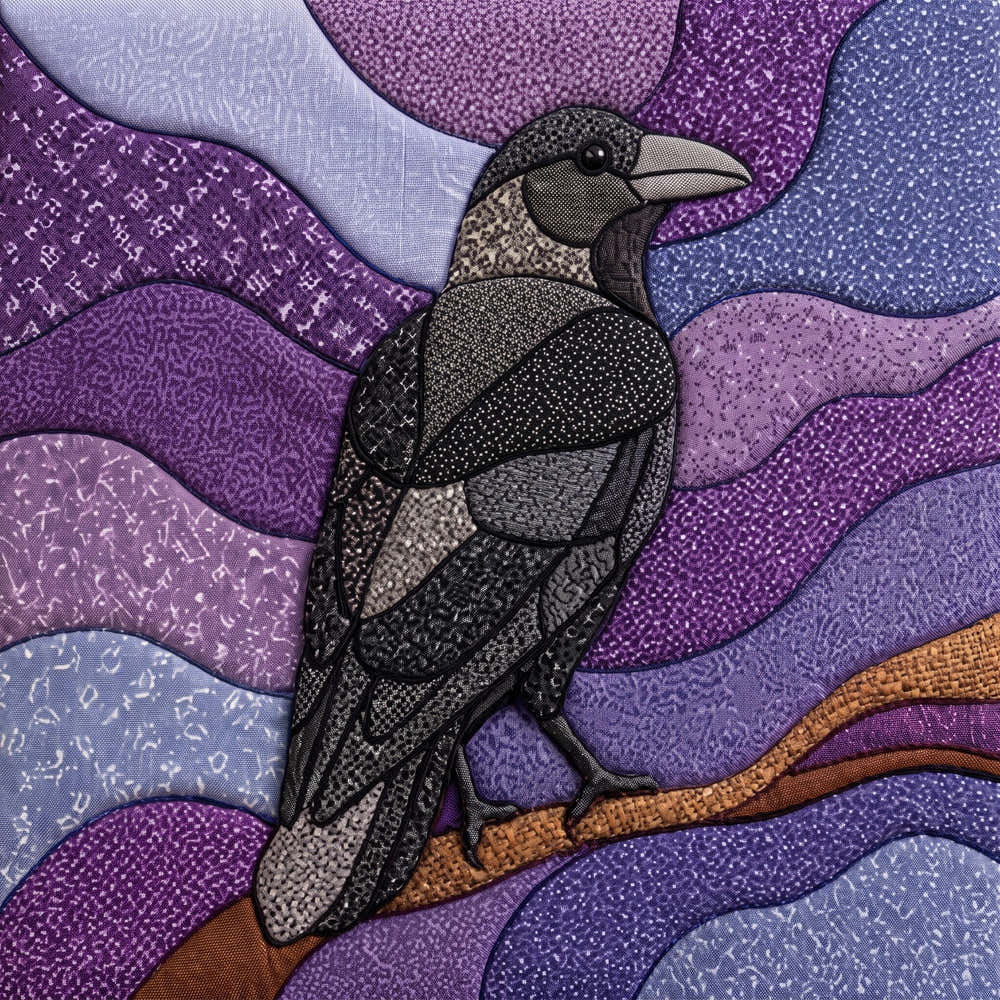 Purple Raven – No-Sew Fabric Art Kit