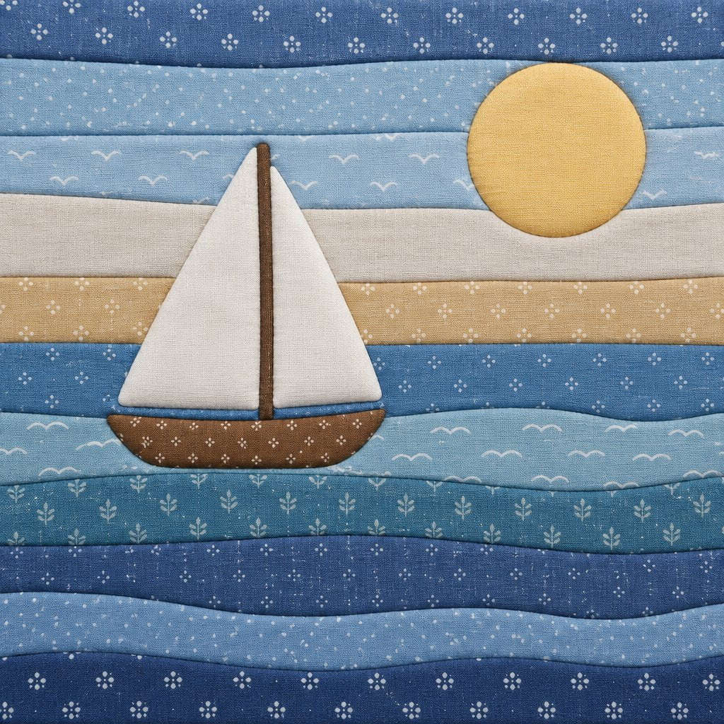 Little Sailboat no-sew fabric art kit