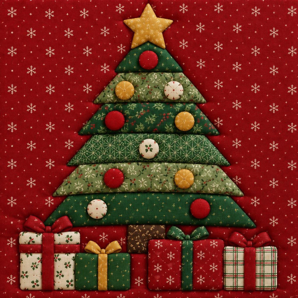 Christmas Tree no-sew fabric art kit