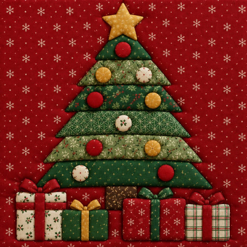 Christmas Tree no-sew fabric art kit