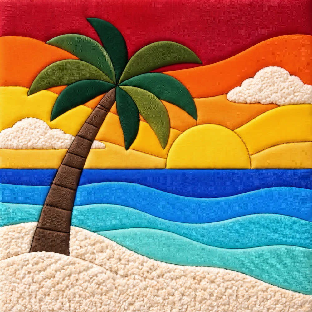 Tropical Palm – No-Sew Fabric Art Kit